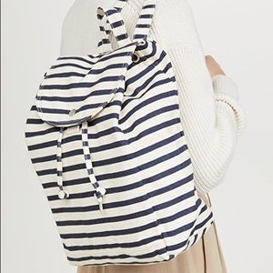 Baggu Drawstring Backpack in Sailor Stripe NWOT